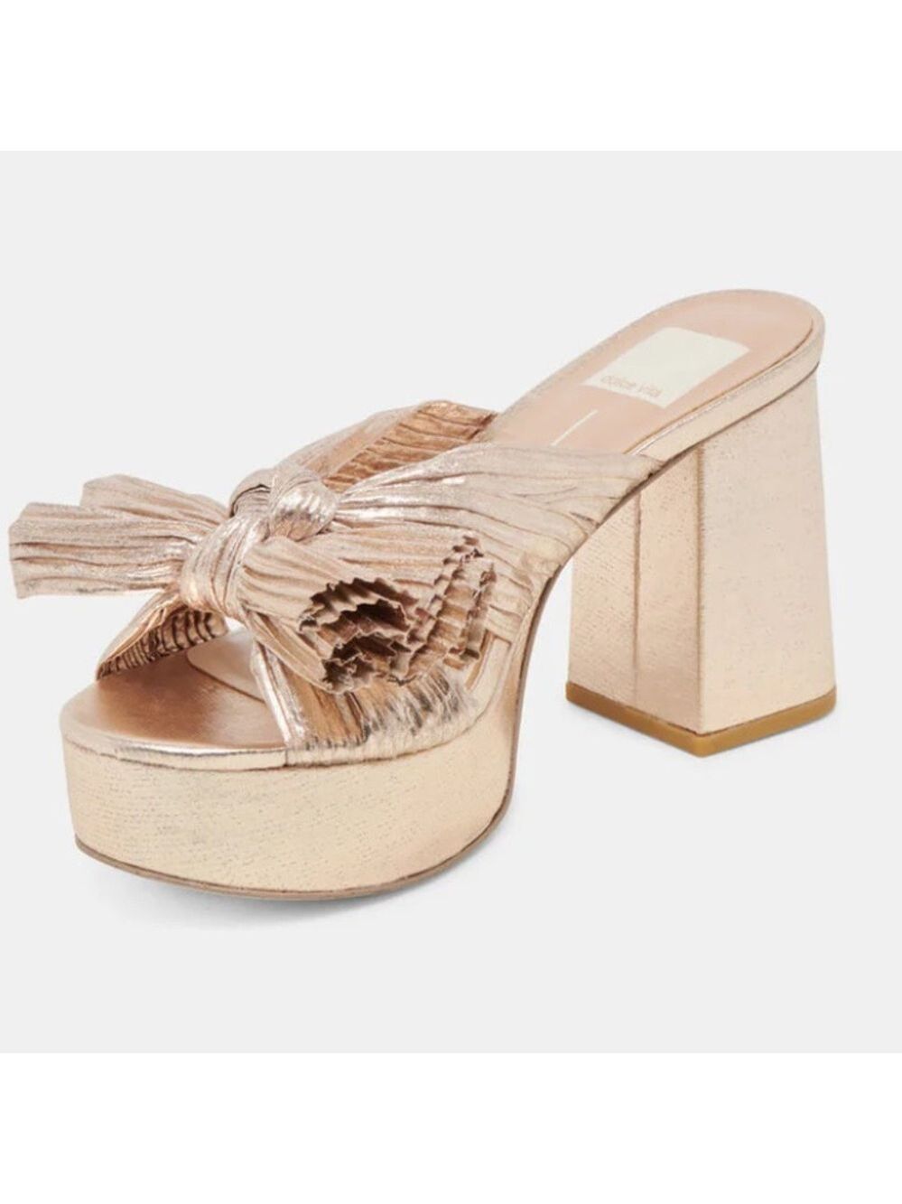 NWT $160 Lilly Sisto for Gianni Bini Satin Bow Platform Heels – Size 6.5 - Picture 4 of 10